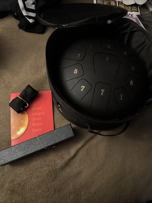 Flatsons Steel Tongue 5.5" Tank Drum Set Standard C Key 8 Notes & Case FS-55 - Image 1 of 3