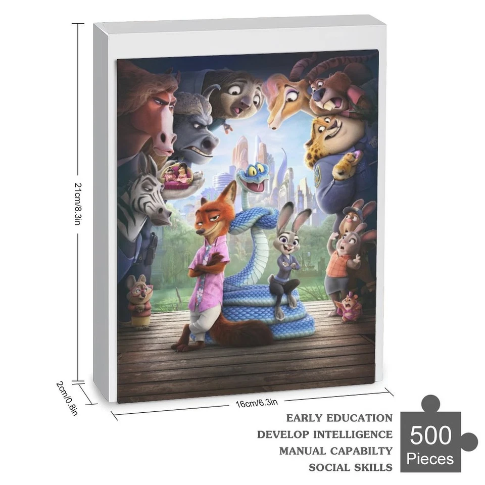 Zootopia 2 Jigsaw Puzzle 500 Pieces Gift for Birthday Holiday Home Decor - Image 1 of 1