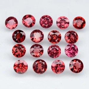 π 5.21ct 17pcs Lot VS-VVS Round Natural Orangish Red Pyrope Garnet - Madagascar - Picture 1 of 4