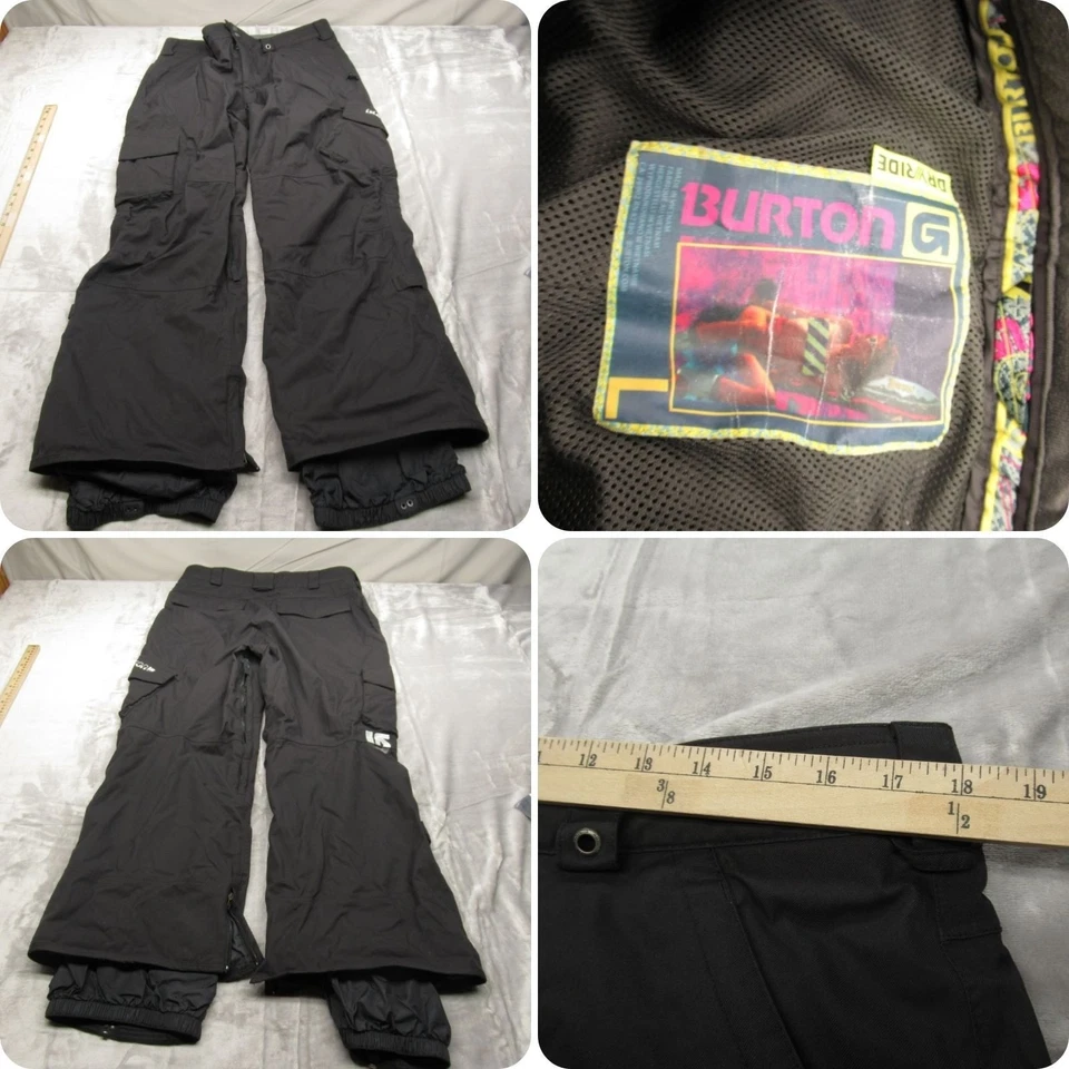 Burton Pants Mens Large Black DryRide Waterproof Cargo Pockets Ski Snow 36x30 - Image 1 of 4