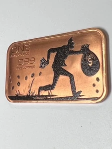 Barra de cobre coloreada ladrón de bancos de 1 oz .999 - Imagen 1 de 6