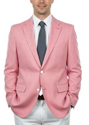 Chaqueta TOMMY HILFIGER Talla 48R Rosa Claro Cambray Ajuste Moderno Flex Elastizada Foto 1 de 4