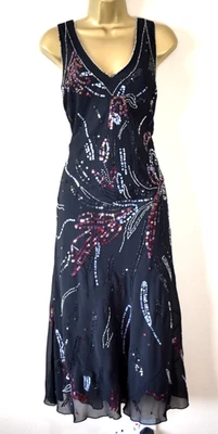 90s Y2K VINTAGE BERKERTEX Embellished Maxi Dress UK 10 Boho Fairycore Xmas NYE - image 1 of 4