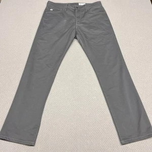 Pantalones Adriano Goldschmied Para Hombre 32x34 Gris Lona Chino Preppy Informal Minimalista - Imagen 1 de 10