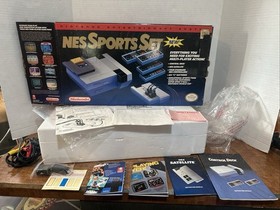 Original Nintendo NES Sports Set Box, Styrofoam, Manual, Posters NO CONSOLE Mint