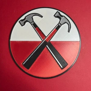 Pink Floyd "The Wall" Hammer Logo Coaster - 3D Printed - Picture 1 of 10