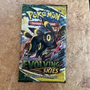 2021 Pokemon Evolving Skies Booster Pack Factory Sealed Umbreon Art NEW - Picture 1 of 3