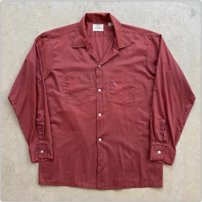 1960s Vtg Arrow Decton Sanforized Cotton Loop Collar Two Pocket Shirt Large 60s - Image 1 of 4