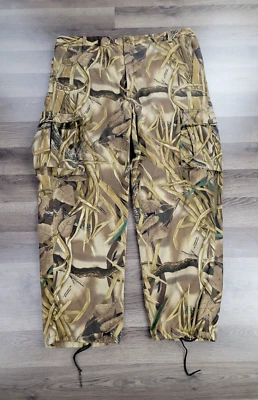 Vintage 90s Wetlands Camo Hunting Pants Size XL USA Made Cargo Baggy Outdoors - Image 1 of 4