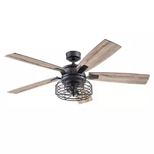 Prominence Home Cypher, 52 Inch Indoor Industrial LED Ceiling Fan with Light,... - Picture 1 of 12