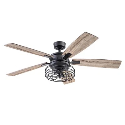 Prominence Home Cypher, 52 Inch Indoor Industrial LED Ceiling Fan with Light,... - Image 1 of 4