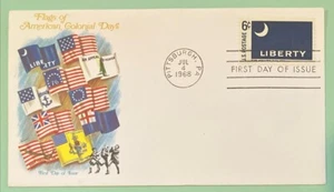 Sc 1345 6c 1968 Historic Flags Ft. Moultrie FDC Fleetwood Cachet - Picture 1 of 3