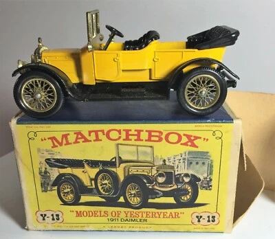 Y13 Matchbox Lesney, Models of Yesterday, 1911 Daimler, Original Box - Immagine 1 di 4