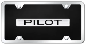 Honda Pilot Name Plate Black Acrylic Kit License Plate Frame Official Licensed - Picture 1 of 2