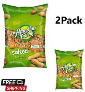 Hampton Farms Salted In-Shell Peanuts 5lbs Each Pack, Free US Shipping - Picture 1 of 2