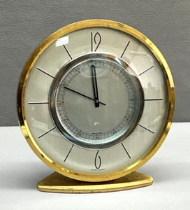 Art Deco Jeager Le Coultre Co 2497 Brass & Chrome Swiss Mantel Clock - Picture 1 of 7