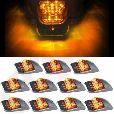 For Kenworth Peterbilt M27011Y Amber Roof Cab Marker Clearance Light 7LED Qty-11 - Image 1 of 4