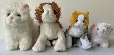 Webkinz Lot of 4 Persian HM110 Striped Alley HM042 Orange Cat HS017 Mouse HS20 - Image 1 of 4