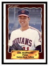 1990 ProCards #1290 CARL KELIIPULEOLE Canton-Akron Indians ~F3K