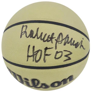 Robert Parish Signed Wilson Gold NBA Basketball w/HOF'03 - (SCHWARTZ COA) - Picture 1 of 1