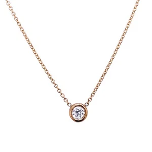 0.25ct Round Brilliant Cut Diamond Set In 9ct Yellow Gold On A 16'' / 18'' chain - Picture 1 of 2
