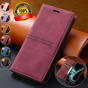 Housse Coque Pour Samsung S23 S21 S20 FE S10 S9 S8 S7 Étui Portefeuille En Cuir - Photo 1/31