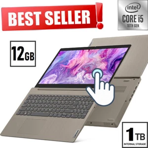 12GB Powerful LENOVO IdeaPad 15.6" TOUCHSCREEN Intel Core i5-1035 1TB HD Laptop - Picture 1 of 12