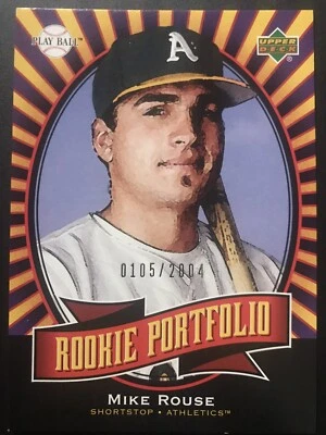 2004 Upper Deck Play Ball Rookie Portfolio Mike Rouse Rookie RC #155 /2004 - Image 1 of 2