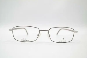 Vintage Aigner A5005 Gold plated Bronze Silber Schwarz Oval Brille NOS - Picture 1 of 6