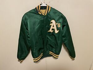 Oakland Athletics Starter satin Jacket size Medium mens 80s vtg A's bomber