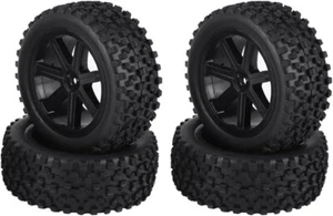 Gummi-Reifen mit Dämpfung | Alu-Felgen | 1/10 Buggy Kompatibel - Bild 1 von 9