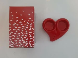 Avon Heart-Shaped Red Tealight Candle Holders - Picture 1 of 2