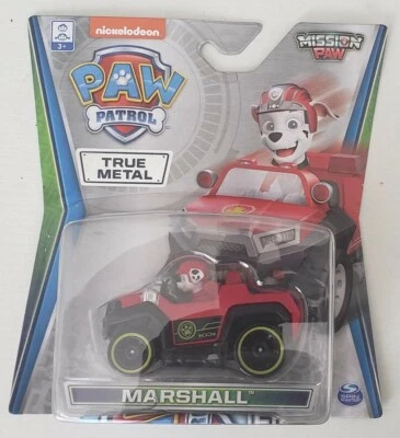 PAW PATROL MARSHALL Mission Paw Car True Metal Camión de Bomberos Nickelodeon - NUEVO Foto 1 de 4