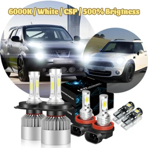For Suzuki Swift MK3 2010-On H4 H11 501 Car LED Hi/Low/Fog/Side Bulbs Set 6000K - Picture 1 of 23