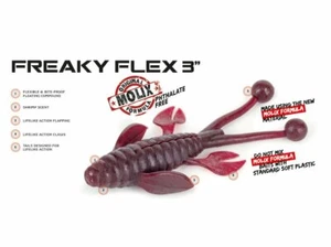 Molix Freaky Flex 3 pulgadas 7,5 cm 6 piezas cebo de goma flotante NUEVO COLORES - Imagen 1 de 15