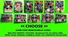 CHOOSE: Game Used Jersey/Patch Memorabilia Cards, SHAQ, Tim Duncan/Spurs + MORE!