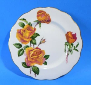 Vintage QUEEN ANNE SALAD PLATE ANNIVERSARY ROSE Fine Bone China England 8.25" D - Picture 1 of 6
