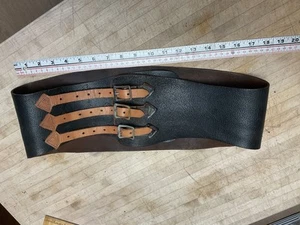 Vintage Motorcycle Leather Kidney Belt - Picture 1 of 10