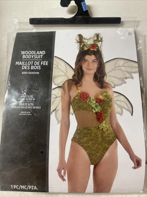 Woodland Bodysuit Fairy Green Suit Yourself Fancy Dress Halloween Adult Costume - Image 1 of 3