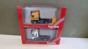 Herpa Scania X1 Yellow & X1 White Tractor Unit Truck Lorry HO Gauge 1/87 Scale - Picture 1 of 17