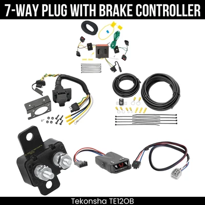 Arnés de cableado de remolque de 7 vías Tekonha + control de freno para Dodge Durango 11-13 Foto 1 de 4