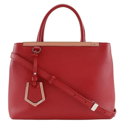 Bolso de Mano FENDI Petit Toit 2WAY Hombro 8BH253 Becerro Hecho en Italia Rojo Bandolera H Foto 1 de 4