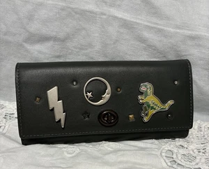 Coach Geldbörse handschuhgegerbtes Leder Drehverschluss olivgrün W-Rexy, Mond, Blitz - Bild 1 von 13