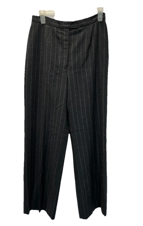 Peter Nygard 100% Virgin Wool Ladies Career Trousers Fully Lined Size 8 Charcoal - Image 1 of 4