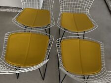Mid Century Knoll Bertoia Chair Pad Yellow Custom Made Set of 4