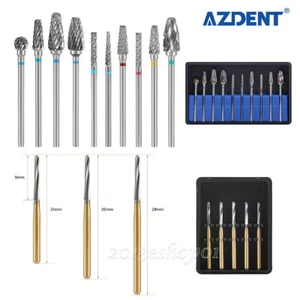 AZDENT Dental Diamond FG Burs / Tungsten Carbide Burs Polishers HP Polishing - Picture 1 of 13