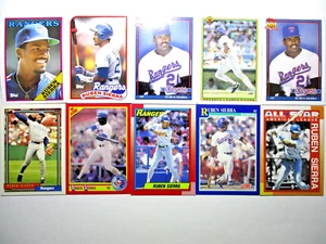 Lote de 10 tarjetas de béisbol Rubén Sierra - Texas Rangers vintage RF - Lote #6B - Imagen 1 de 7