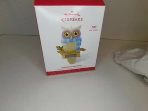 Hallmark Keepsake Ornament whoooo's Who's Watching Owl Solar Magic Motion 2014 - Picture 1 of 4