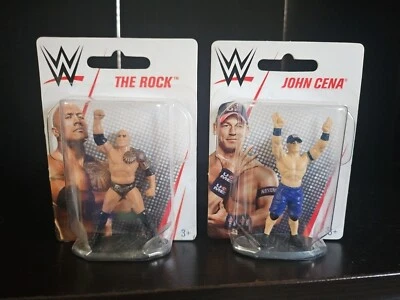 (2) Mini figuras de acción 2018 Mattel WWE John Cena And The Rock 3" NUEVAS Trl8#164 Foto 1 de 4