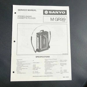 Sanyo M GR99 Stereo Radio Kassettenspieler Serviceanleitung - Bild 1 von 3